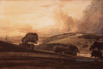 Hare scenery Thomas Girtin watercolour Oil Paintings